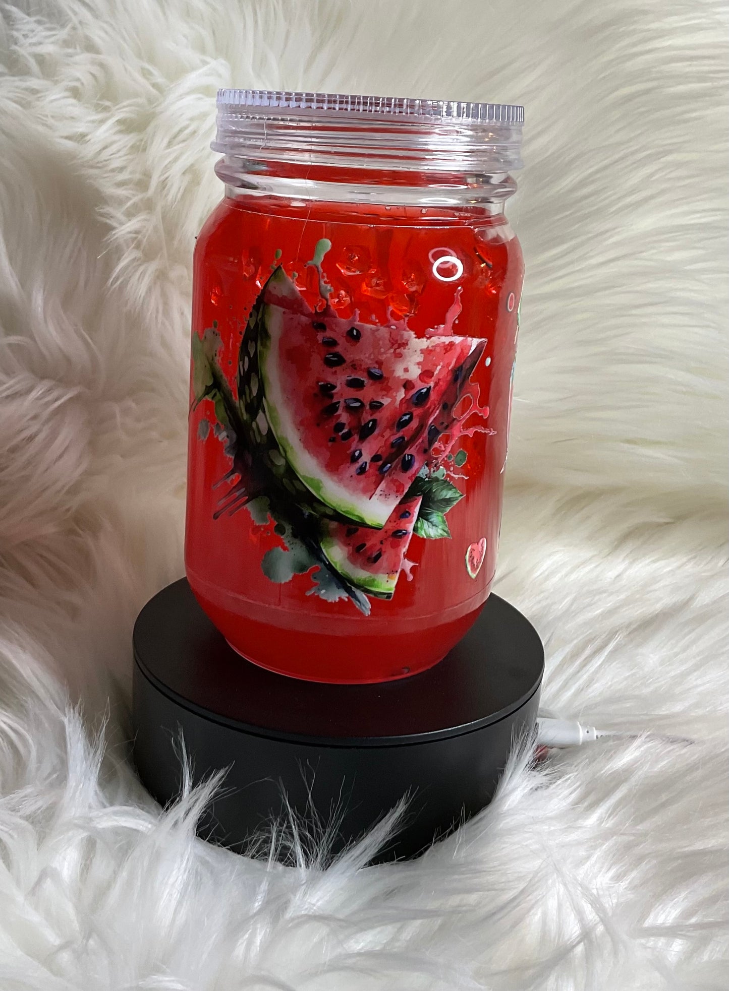 Watermelon 20oz Mason jar