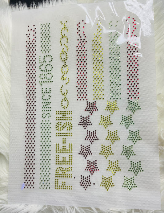 Free-ish rhinestone flag