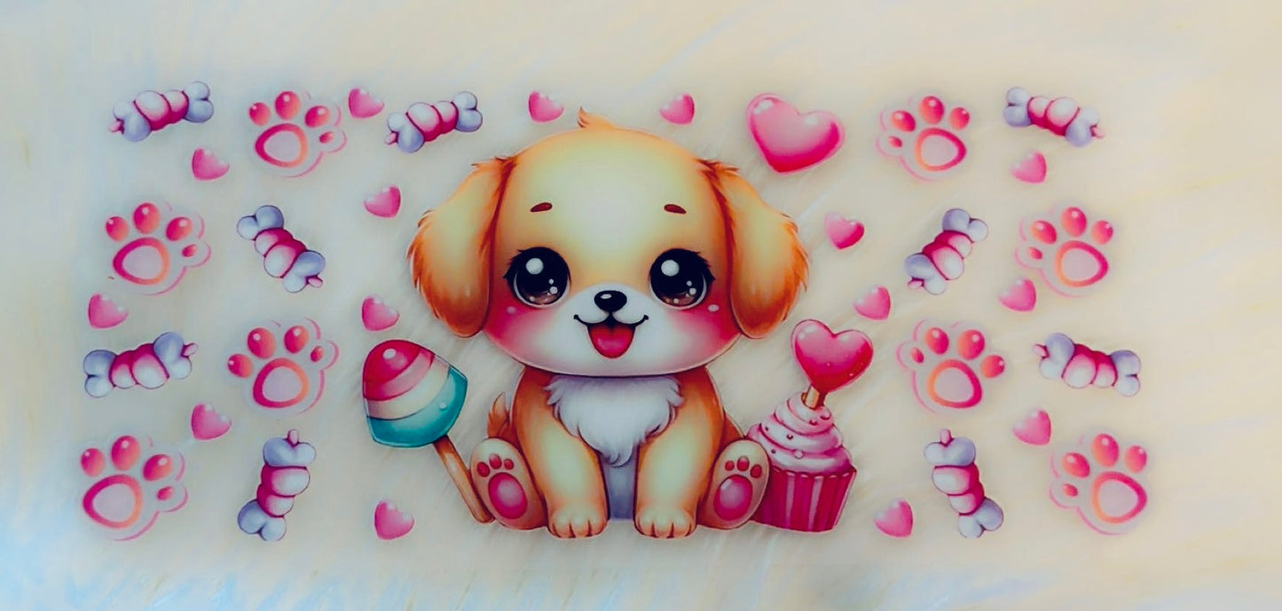 Puppy and candy