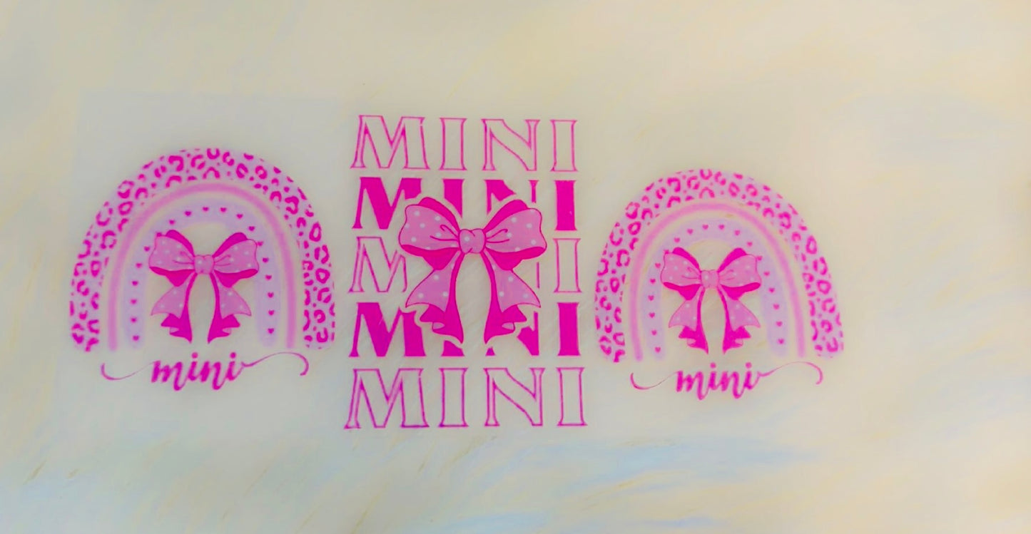 Mini pink rainbows and bows