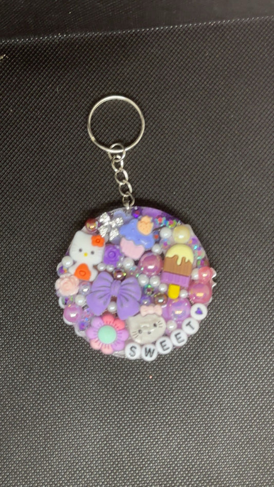 Purple sweet Hk keychain