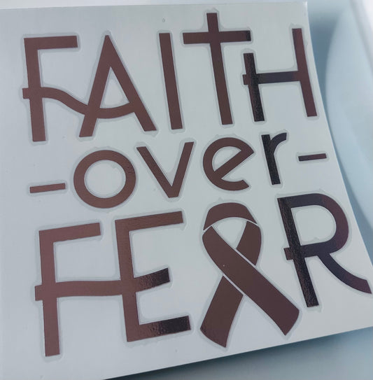 Faith over Fear in rose gold