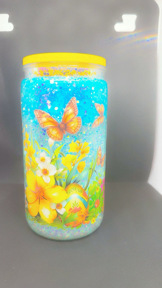 Butterflies in the blue skies