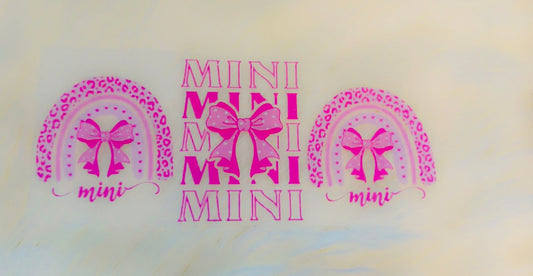 Mini pink rainbows and bows
