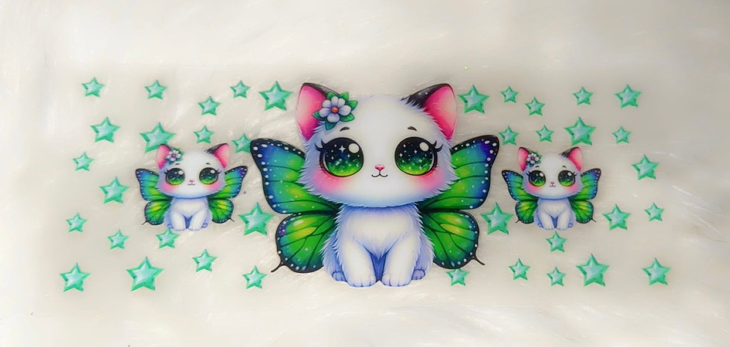 Green butterfly kitty