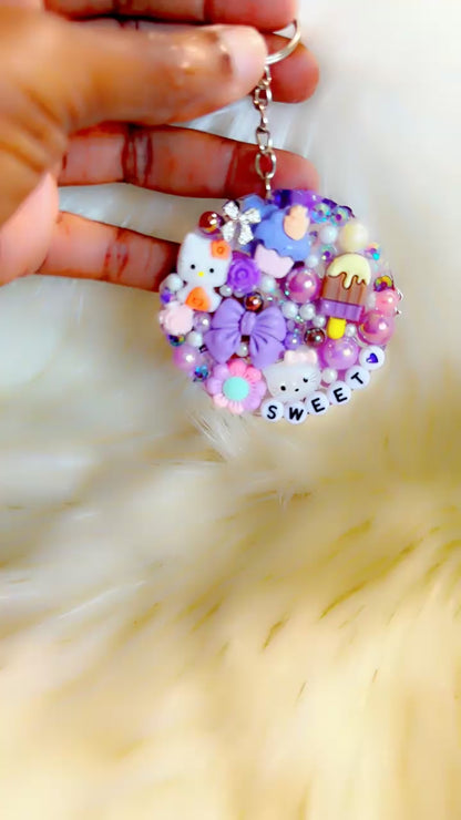 Purple sweet Hk keychain